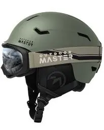 Produktbild: OutdoorMaster Skihelm-Set, Snowboard-Helm mit Brille für Erwachsene - 12 Belüftungsöffnungen - Skihelme für Männer, Frauen und Jugendliche