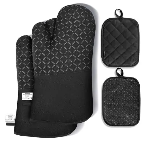 Produktbild: OUTDOUSE Ofenhandschuhe Topflappen Topfhandschuhe Backhandschuhe Kochhandschuhe - OUTDOUSE ven Mitts 4er Set Hitzebeständig