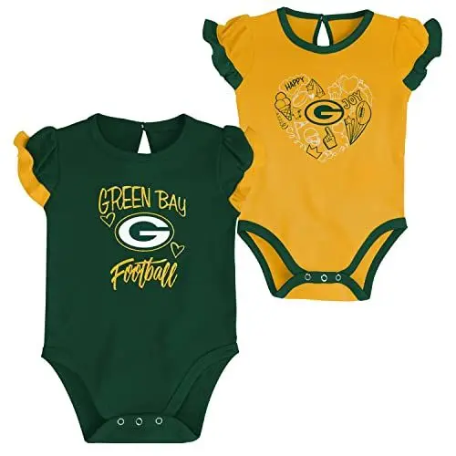 Produktbild: Outerstuff NFL Mädchen Baby 2er Body-Set Green Bay Packers - 24M