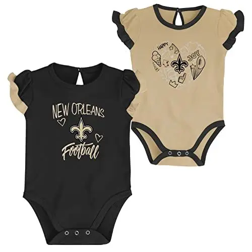 Produktbild: Outerstuff NFL Mädchen Baby 2er Body-Set New Orleans Saints - 24M
