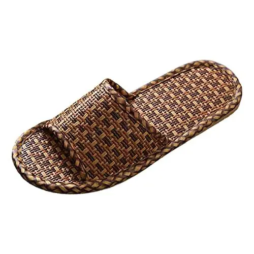 Produktbild: Outlet Angebote Flip Flops Bambusboden Hausschuhe Schweißfest Frisch Damen Herren Zehentrenner Sandalen Sommer Pantoletten Zimtlatschen rutschfest Badelatschen Strand Slipper