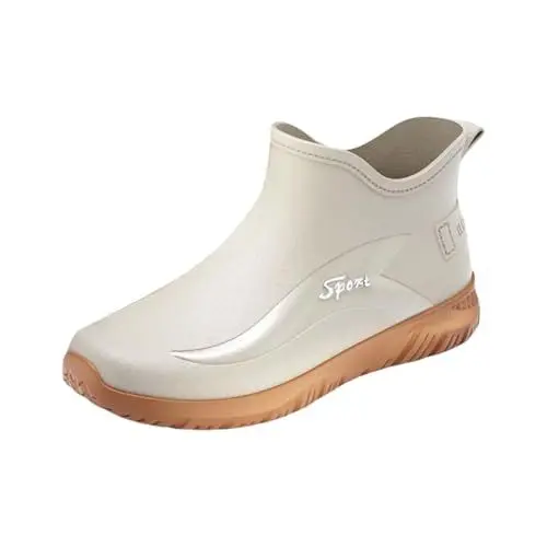 Produktbild: Outlet Angebote Kurze Gummistiefel Herren Stylische Boots Regenschuhe Wasserdicht rutschfest Arbeitsschuhe Gartenschuhe Stiefel Halbhoch Ankle Chelsea Schwarz Barfuß Reitstiefeletten