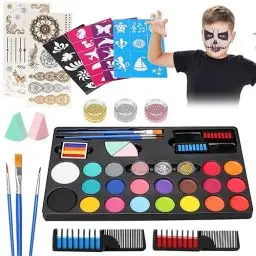 Produktbild: Outlet Kinderschminke Set, Face Paint Body Paint für Kinder und Erwachsene mit 20 Farben Schminkpalette, Gesichtsfarbe Kinderschminken für Fasching Halloween Karneval Kinder Party