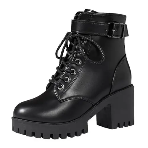Produktbild: blitzangebote Langschaft Stiefel Damen Leder Damen Chelsea Mit Rutschfest Sohle Elegant Klobiger Blockabsatz Spitz gratis artikel 0 euro 10 euro artikel
