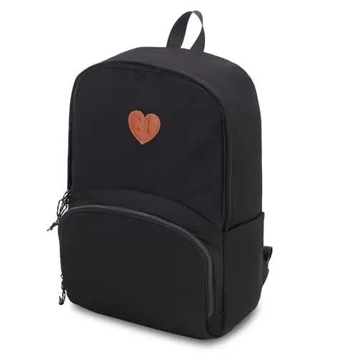 Produktbild: OutSpry Rucksack Schulrucksack Damen & Herren, 15 Zoll Laptop Rucksack, Causal Travel Backpack für Uni Arbeit Schule Reisen, Schwarz