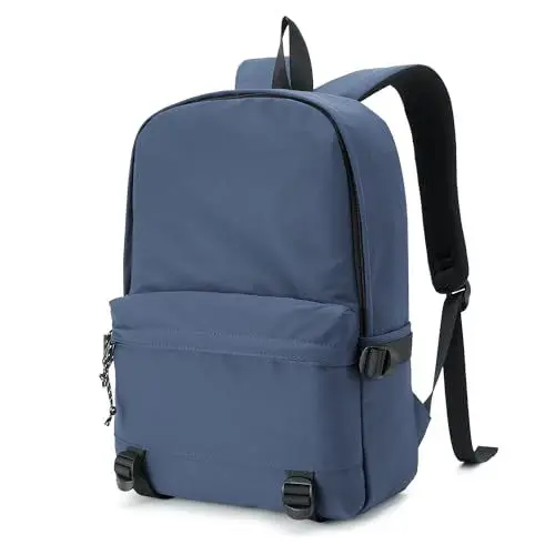 Produktbild: OutSpry Rucksack Schulrucksack Damen & Herren, 15 Zoll Laptop Rucksack mit Verstellbare Untergurte, Causal Travel Backpack für Uni Arbeit Schule Reisen, Blau