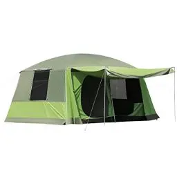Produktbild: Outsunny Campingzelt für 4-8 Personen leicht, stabil wasserdicht Tunnelzelt mit Vordach, Fenster, Haken, Seitentasche, Familienzelt mit 2000mm Wassersäule Zelt für Camping Reise Trekking