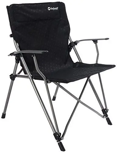 Produktbild: Outwell 470044 Goya Campingstuhl mit einer Tragkraft von 100 Kg, Polyester, Schwarz, 13 x 30 x 110 cm,