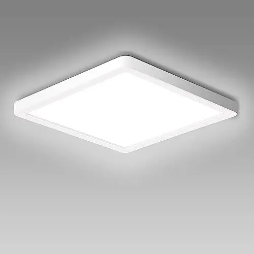 Produktbild: Ouyulong Deckenlampe, 18W 4000K LED Deckenleuchte, 23cm IP44 1620lm weiß rund für Schlafzimmer, Badezimmer, Wohnzimmer, Küche, Büro, Balkon (1 Stücke)