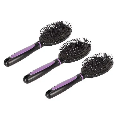 Produktbild: Ovale Haarbürste, Anti-Statik-Bürste mit weichen Borsten, Entwirrungsbürste für Frauen und Männer, nasses, trockenes, langes, dickes, lockiges Haar, Massage-Haarkamm zum Glätten