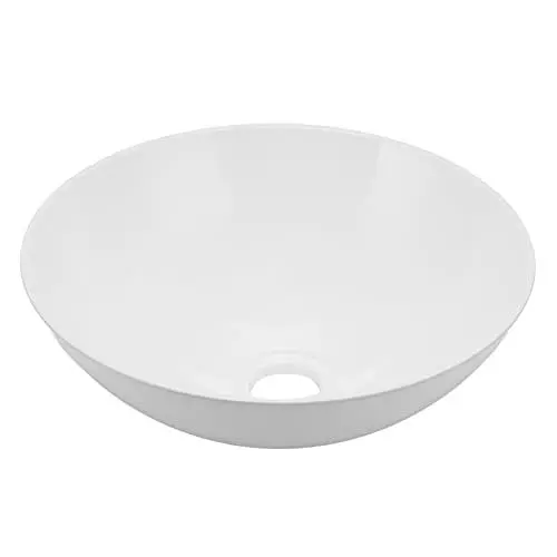 Produktbild: Ovales Waschbecken, Waschbecken Im Badezimmer, 327,6 X 129,1 Mm Aufsatzwaschbecken, Runde Schüssel, Modernes Acryl für Wohnwagen, Wohnmobile, Yachten, Badezimmer