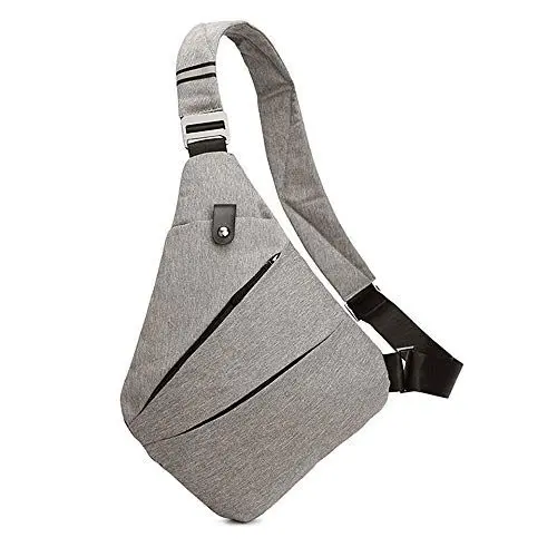 Produktbild: Ovecat Umhängetasche, Schultertasche, Brusttasche, Anti-Diebstahl, für Damen und Herren (hellgrau)