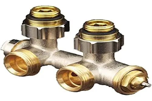 Produktbild: Oventrop Multiblock T/Mittenanschluss- Armatur Eckform IG 1/2 Zoll 50 mm Zweirohrarmatur