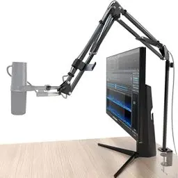 Produktbild: Overhead Mikrofon Arm (40 cm erhöhen)-Professioneller Mikrofon Ständer kompatibel mit HyperX QuadCast,Blue Yeti Mikrofon Arm,360 ° drehbarer,mit 3/8