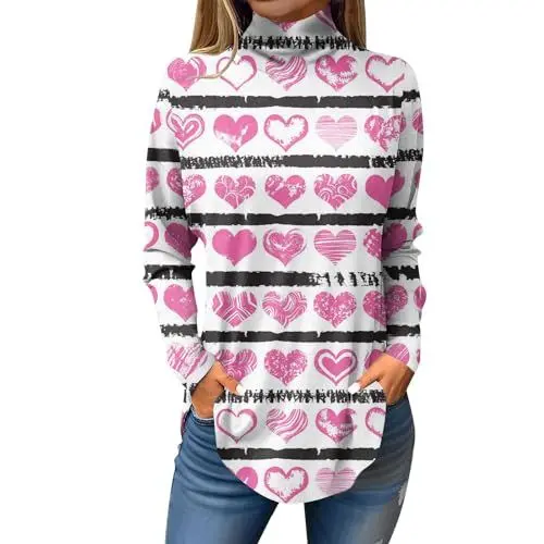 Produktbild: Oversize Shirt Damen Damen Oberteile Grosse Grössen Damen Blusen Blumen Business Damen Bluse Damen Elegant Spitze American Football T Shirt Damen Damen Casual Bluse Rosa L