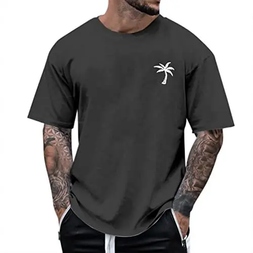 Produktbild: Oversize t-Shirt Herren Teenager einfarbig Gym t Shirt Oversize kurzärmliges sportliches t-Shirt mit v-Ausschnitt freundschafts t-Shirts für 3 Herren Basic t-Shirt lang