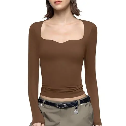 Produktbild: Oversized Tshirt Damen Pullover Kaschmir Skins Dupes Long Sleeve Damenpullover Langarm Elegant Skims Body Enges Oberteil Damen Wintermode Damen Dicker Rollkragenpullover Y2K Clothes Pullover Schön