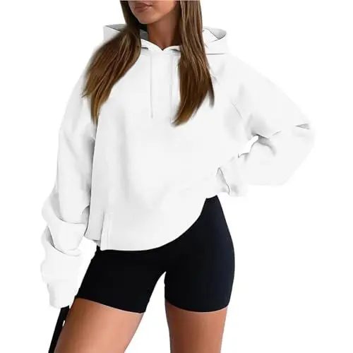 Produktbild: Oversized Tshirt Damen Shirt Langarm Damen Stüssy Hoodie Damen Shirt 3/4 Arm Pullover Pink Langarm Blusen Blusen Damen Sommer Kleid Damen Damen Strickpullover Damenpullover Weiß 2XL