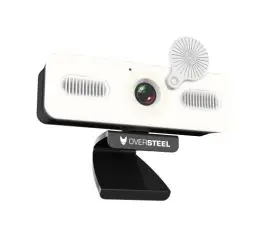 Produktbild: Oversteel - Bulat Webcam 1080P Full HD mit Mikrofon und Lichtring, 60fps, USB 2.0, Videoanrufe, Aufzeichnung, Konferenzen, PC/Mac/Notebook/Tablet/Chromebook
