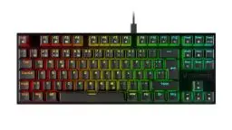 Produktbild: Oversteel - KOVAR USB Gaming TKL Tastatur, RGB beleuchtet, mechanischer Schalter Outemu Red, Anti-Ghosting, Deutsches Layout PC/MAC/Android