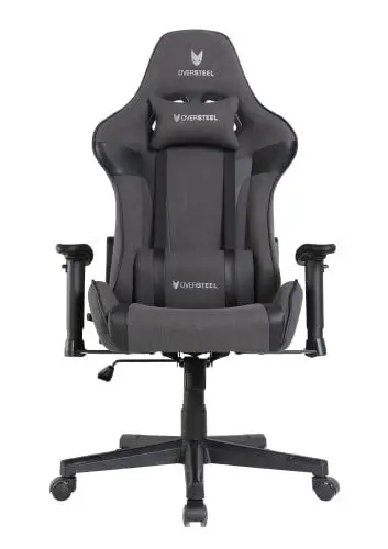 Produktbild: Oversteel - ULTIMET Professional Gaming Stuhl, Atmungsaktiver Stoff, 2D-Armlehnen, Höhenverstellbar, 180° verstellbare Rückenlehne, Gasdruckfeder Klasse 3, Bis zu 120Kg, Schwarz