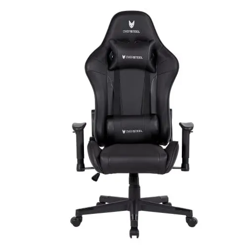 Produktbild: Oversteel - ULTIMET Professional Gaming Stuhl Kunstleder, 2D Armlehnen, höhenverstellbar, 180° verstellbare Rückenlehne, Gasdruckfeder Klasse 3, bis 120Kg, Farbe Schwarz