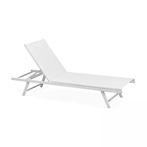 Produktbild: Oviala Sonnenliege aus Stahl, Weiß