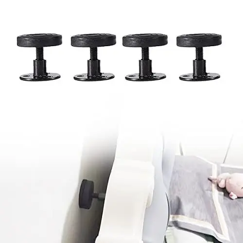 Produktbild: OVIRSHOP Bettrahmen Anti Shake Abstandshalter, 4 Stück Verstellbarer Bettgestell Kopfteil Stopper Teleskopstütze für Bett Schränke Sofas (30-44mm)