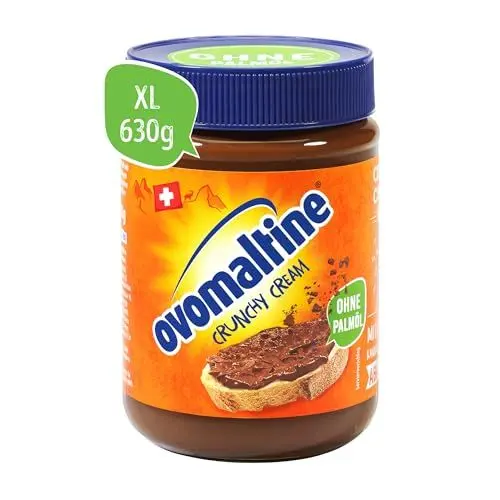 Produktbild: Ovomaltine Crunchy Cream Brotaufstrich - einzigartig knusprige Schoko-Creme ohne Palmöl - süßer Aufstrich mit knusprigen Ovomaltine Stückchen - hergestellt in der Schweiz (1 x 630g)