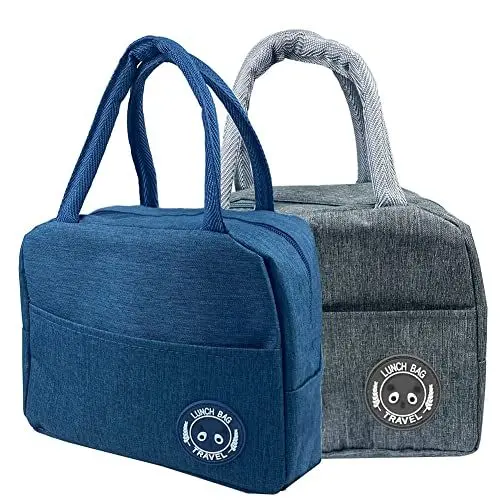 Produktbild: Ovtai Kühltasche Klein Faltbar, 2 Stück 6L Lunch Bag Kühltasche Faltbar, Faltbare Kühltaschen, Tragbare Lunchbox Taschenhalter Kühltasche für Männer/Picknick/Schule/Büroarbeit