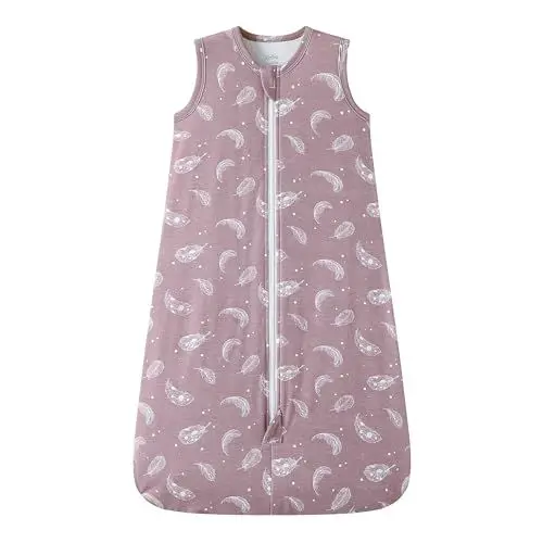 Produktbild: Owlivia Bambus Baby Schlafsack Unisex Kleinkinder-Schlafsack 1.0 TOG Tragbare Decke Baby Jungen Mädchen Schlafanzug (Federmalve, 3-12 Monate)