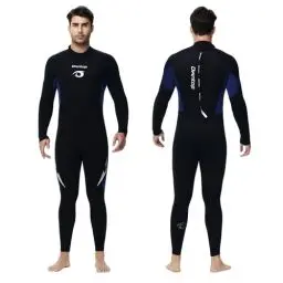 Produktbild: Owntop 5mm Neoprenanzüge für Männer Frauen - Rückenreißverschluss Neopren Tauchanzug, Erwachsene Ganzkörper-Nassanzüge, Thermischer Flexibler Tauchhaut Kaltwasser Tauchen Surfen, Herren Schwarz XL
