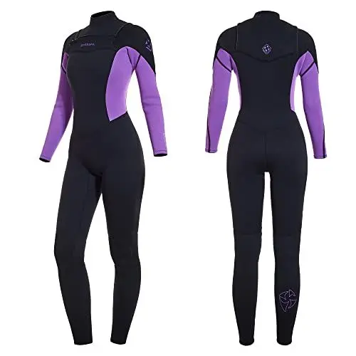 Produktbild: Owntop Neoprenanzug Damen 3mm Tauchanzüge - Wetsuit mit Brustreißverschluss Hält Warm in Kaltem Wasser, Stretch Neopren Badeanzug zum Tauchen Surfen Schwimmen Schnorcheln, XL