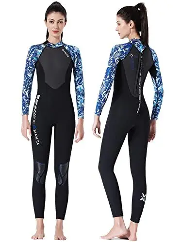 Produktbild: Owntop Neoprenanzug für Damen Herren - 3mm Neopren Tauchanzüge Wetsuit Langarm, Thermisch Verdickte Badebekleidung mit Reißverschluss Hinten UV 50+, Damen XXL