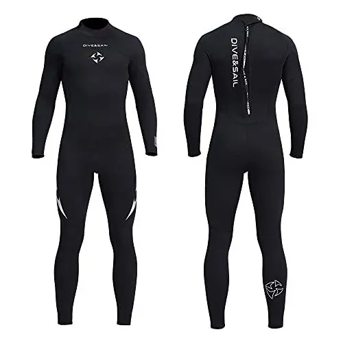 Produktbild: Owntop Neoprenanzug für Männer, 3mm Neopren Tauchanzüge Thermal Stretch Badebekleidung Zurück Reißverschluss Einteilig für Schnorcheln Tauchen Schwimmen Surfen Wassersport,Schwarz M
