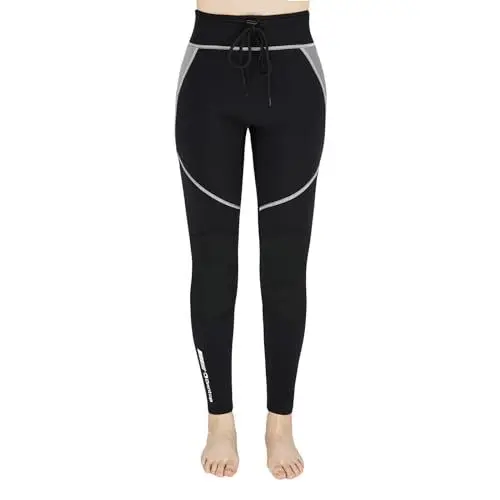 Produktbild: Owntop Neoprenhose | Tauchhose Frauen | 2mm Neoprenanzug Hosen | Warm & Bequem | Surfen Schnorcheln Wassergymnastik | Damen Grau XL