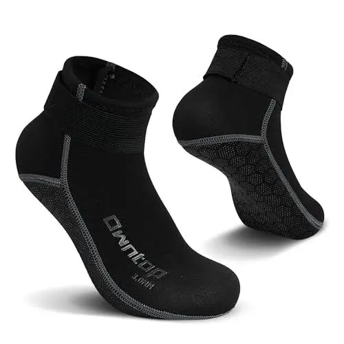 Produktbild: Owntop Neoprensocken, 3mm Neopren Socken für Damen Herren Warm Halten Tauchsocken Schwimmen Socken für Schwimmen, Schnorcheln, Segeln, Surfen Wassersport