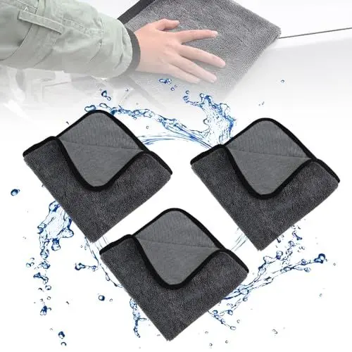 Produktbild: OWOAOOwl y Trockentuch 40x60cm, Microfibre Cloth with Twisted Pile,Extrem Saugstark Mikrofasertuch für Duschkabinen, Bad, Auto