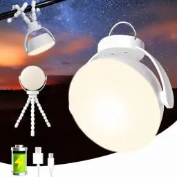 Produktbild: Owwasd Campinglampe Aufladbar, Tragbare Camping Licht mit Flexiblem Stativ,IP65 Wasserdichtes Camping Laterne,Dimmbar Campingleuchte für Wandern Outdoor