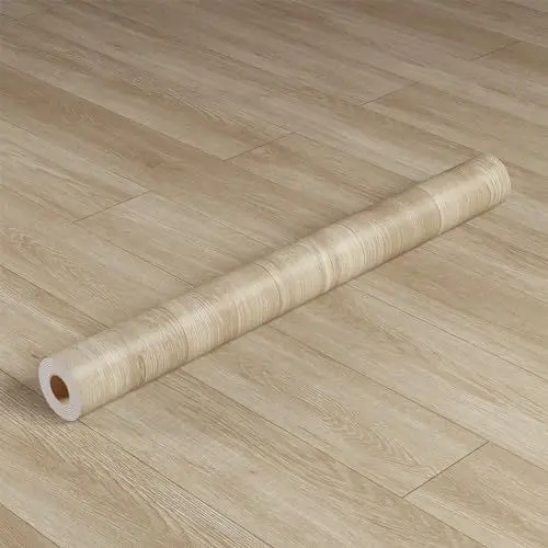 Produktbild: Oxdigi PVC Bodenbelag Selbstklebende 3 m², Holzoptik Vinylboden Bodenfliesen für Eingangstür, Wohnzimmer, Küche, Balkon, Abstellraum, Zuschneidbar Vinyl-Fußböden 0,6 x 10 m Graubraun