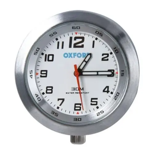 Produktbild: Oxford OX560 Analoge Motorraduhr Silber