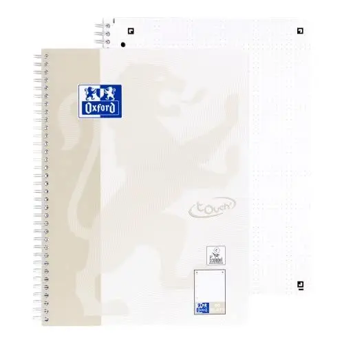 Produktbild: Oxford Touch Collegeblock A4 punktkariert/dotted, 160 Seiten, lichtgrau, 1 Stück