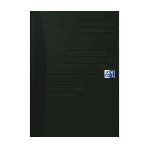 Produktbild: Oxford gebundenes Buch A4 kariert 192 Seiten, smart black/schwarz