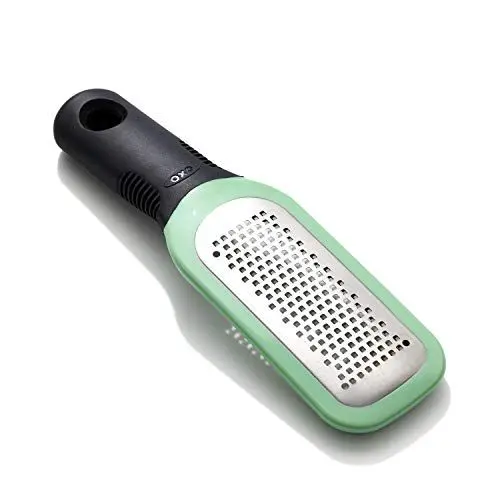 Produktbild: OXO Good Grips Ingwer- und Knoblauchreibe aus geätztem Edelstahl, grün – für Gewürze