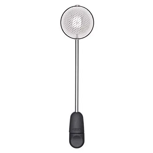 Produktbild: OXO Good Grips Tee-Ei mit Drehfunktion für losen Tee – Edelstahl, Schwarz