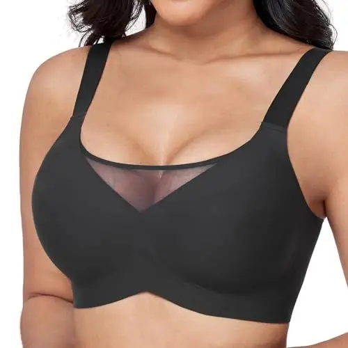 Produktbild: OXYIBRAS Mesh BH Damen Ohne Bügel Nahtloser BH Atmungsaktiv Bralette Damen BHS T Shirt Schlaf BH Mit ZusäTzlicher BH-VerläNgerung BGM