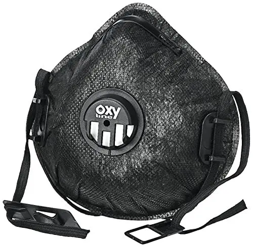 Produktbild: Oxyline 10x FFP3 X320 SV RD Atemschutzmaske Halbmaske Staubmaske Atemmaske Schutzmaske mit Ventil in Schwarz, wiederverwendbar