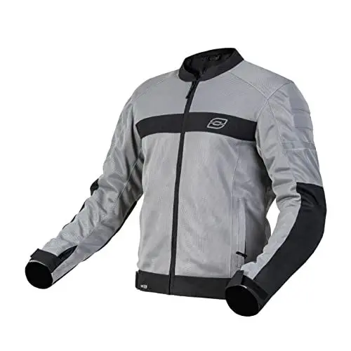 Produktbild: OZONE MOTO Dart Motorradjacke Herren | Textil | Ellbogen und Schulterprotektoren | Reflektierende Elemente | Mesh-Einsätze | 4 Taschen