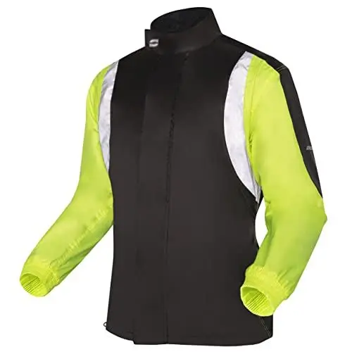 Produktbild: OZONE MOTO Marin Motorrad Regenjacke Wasserdicht Elastische Taille und Bündchen Mesh Futter Reflektierende Platten