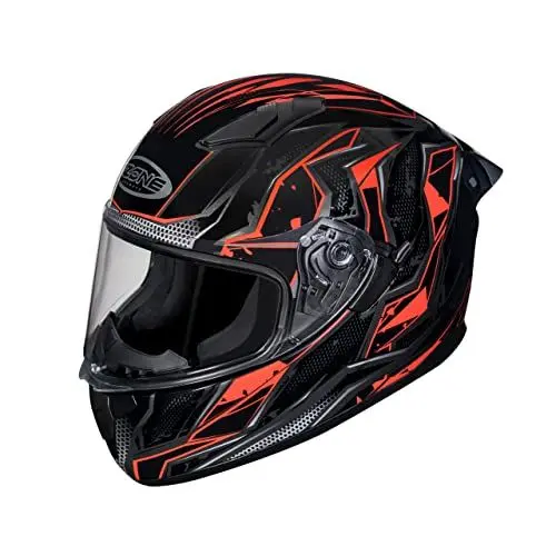 Produktbild: OZONE MOTO Sprint Motorradhelm | Breiter Sichtwinkel | 2 Größen EPS | Zahlreiche Belüftungskanäle | Sonnenblende | Anti-Fog-Visier